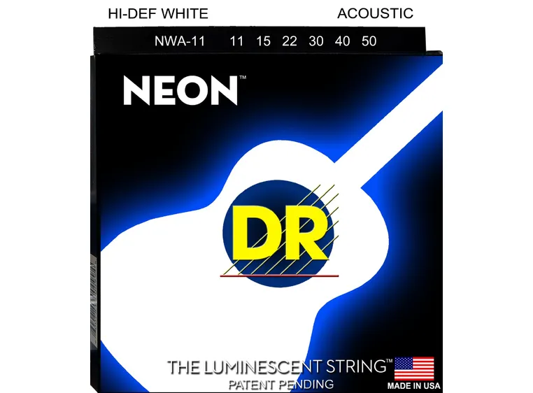 DR Strings NWA11 Neon White (011-050) Medium-Light 